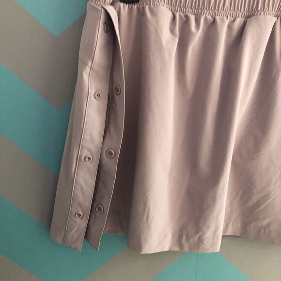 prAna Railay Skort XL 16 Willow Tan Snap Up Pocket Stretch Active Outdoor Skirt - Picture 6 of 11